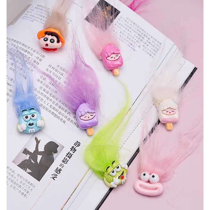 STIKER TEMPEL RAMBUT KAWAI / MINI TROLL LUCU DENGAN BERBAGAI KARAKTER IMUT