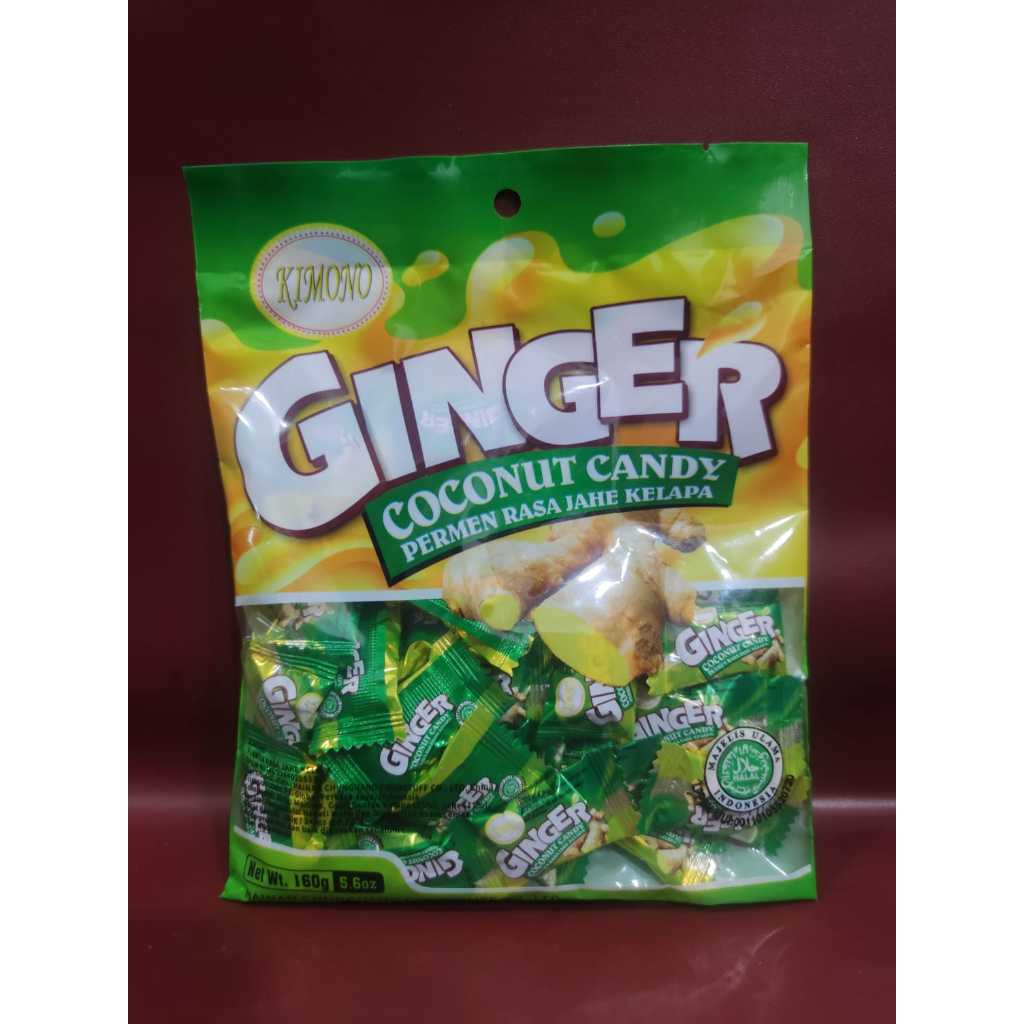 

Kimono Ginger Coconut Candy 160gr - Permen Rasa Kelapa