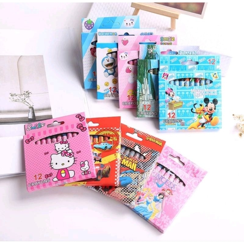 

JC PENSIL WARNA SET 12 PCS CRAYON GAMBAR MEWARNAI KARTUN ANAK ANAK