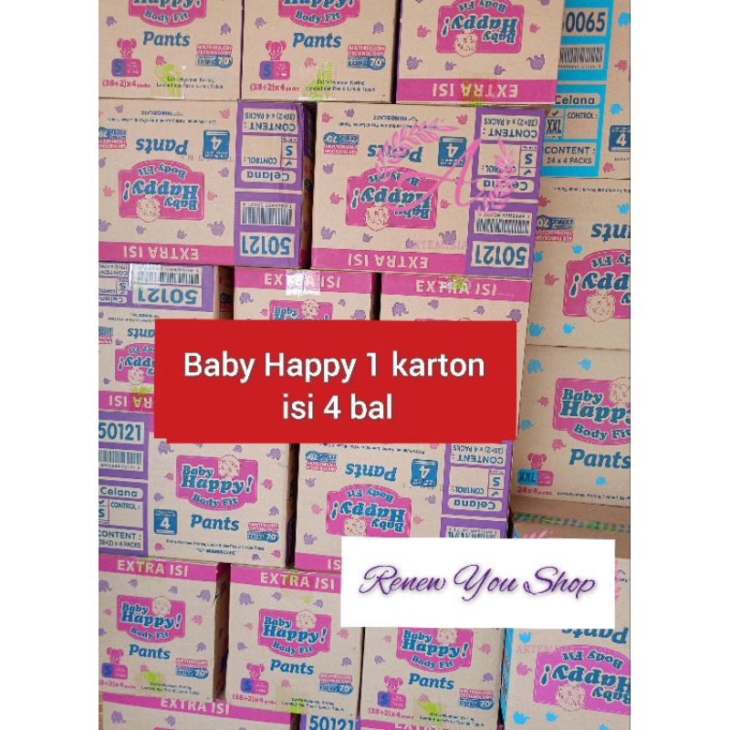 Pampers Baby Happy Pants 1 karton isi 4 Bal S38+2 M32 L28 XL26 XXL24