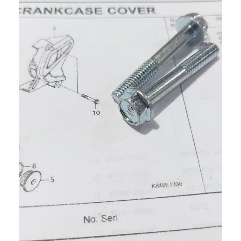 Baut Plat Bracket Besi Cover tutup Gear depan  Honda Crf Original