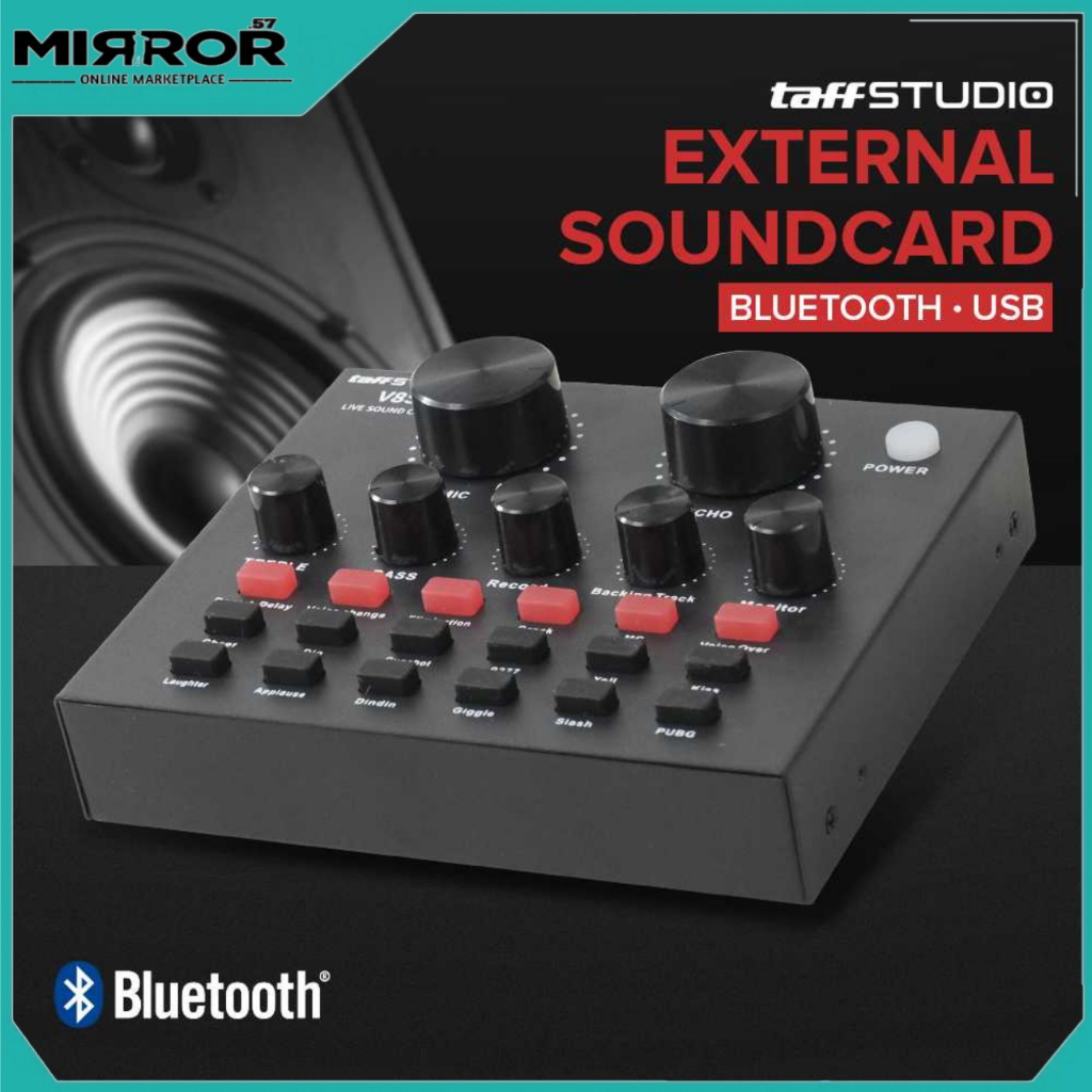 Mixer Bluetooth Audio USB External Soundcard V8S TaffSTUDIO