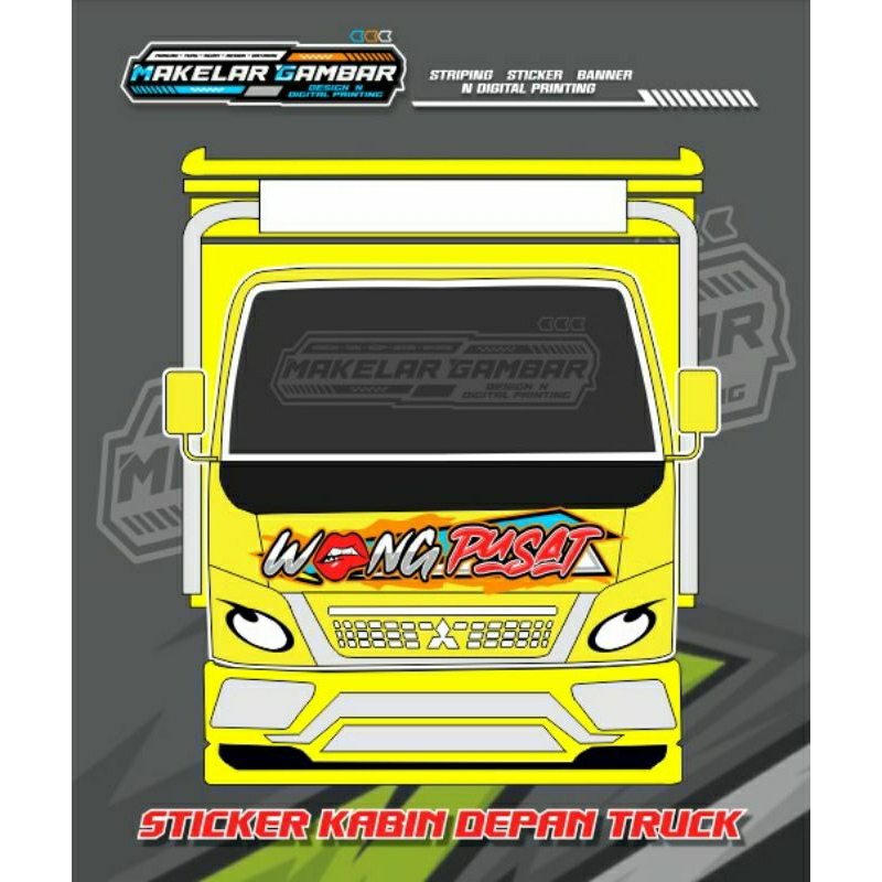 STIKER KABIN DEPAN TRUK, STIKER KABIN TRUK