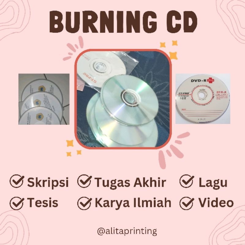 Paket Burning CD R Skripsi Tesis Tugas Akhir