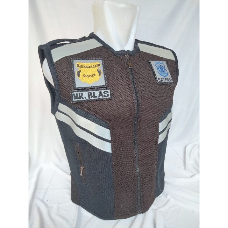 Rompi satpam rompi satpam terbaru rompi satpam jala tebal hitam coklat