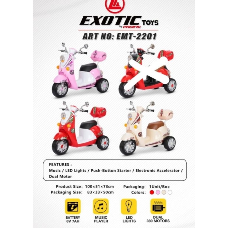 Motor Aki Exotic EMT 2201 Mainan Anak Scoopy Toys