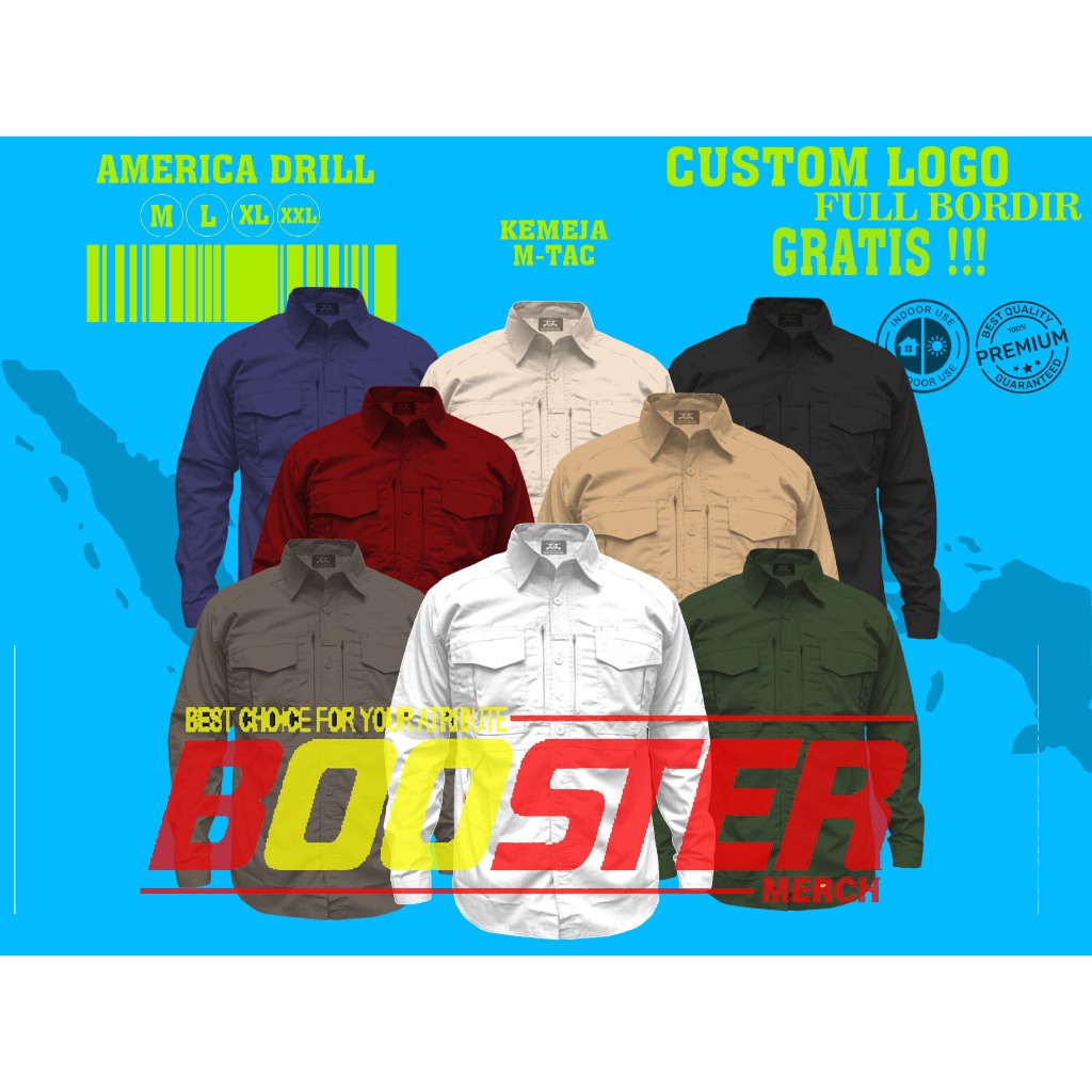 Kemeja Tactical M-TAC Kemeja Tactical Outdoor Kemeja Lapangan Kemeja Tactical Bordir custom
