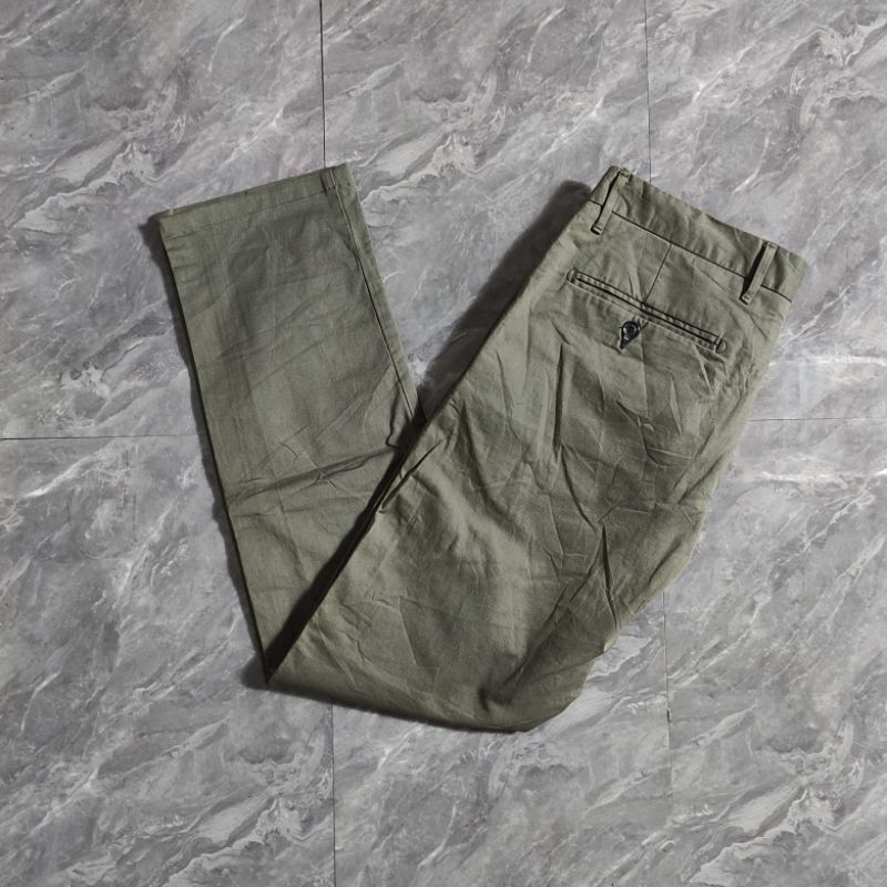 Celana Panjang Zara Man Skinny Fit Second original ( Olive Green )