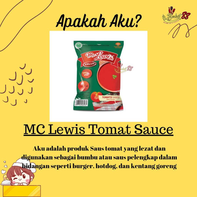 

Mc Lewis Saos Tomat Pouch 1KG & 500 GR