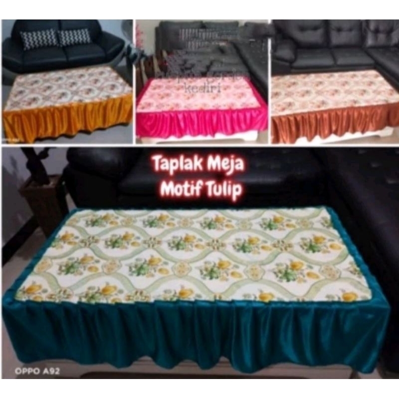TAPLAK MEJA TAMU MOTIF TULIP/TAPLAK MEJA TAMU KOTAK/TAPLAK MEJA KAIN BLACKOUT NAHAN