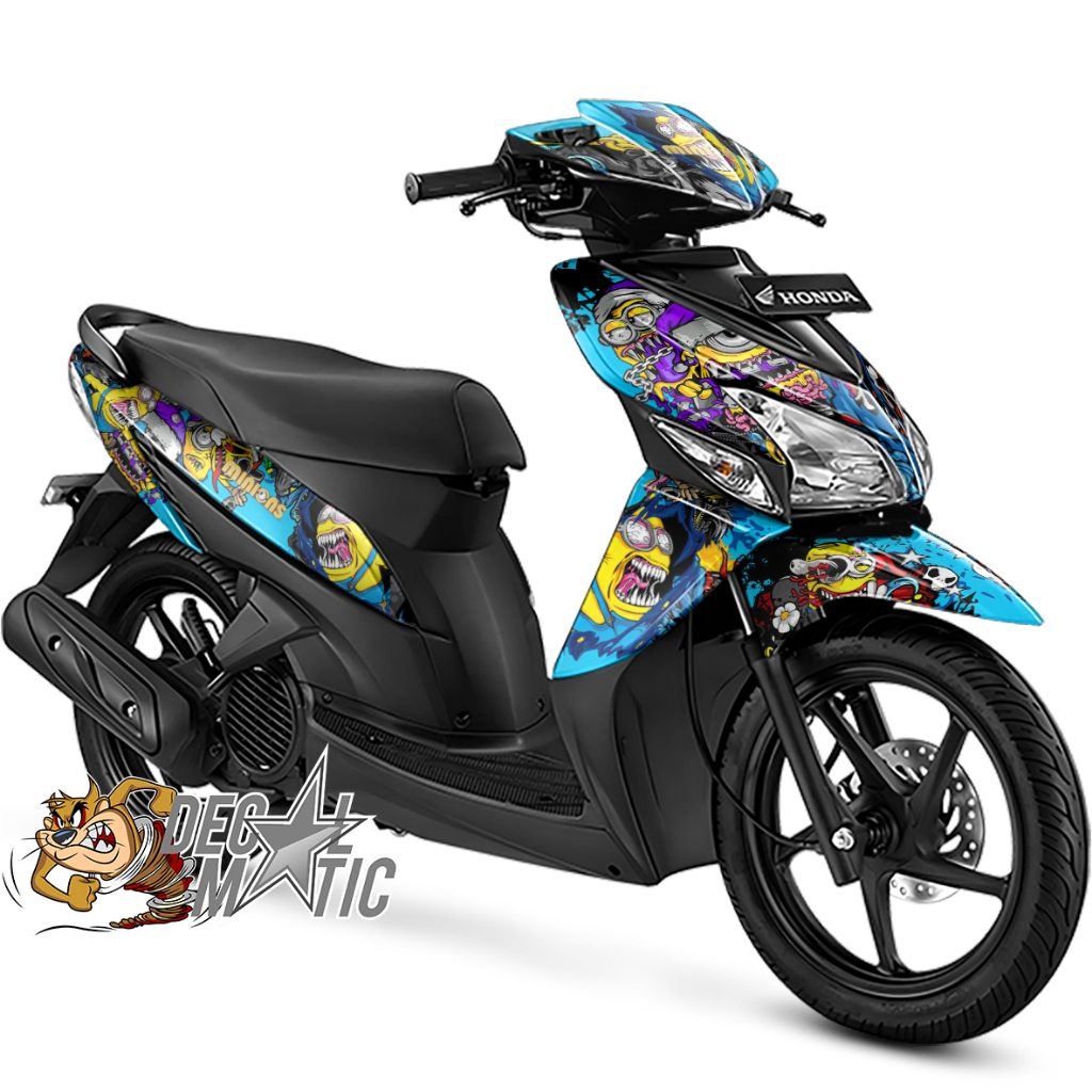 Stiker Decal Full Body Honda Vario 110 FI - Karbu - TECHNO Minion Zombie