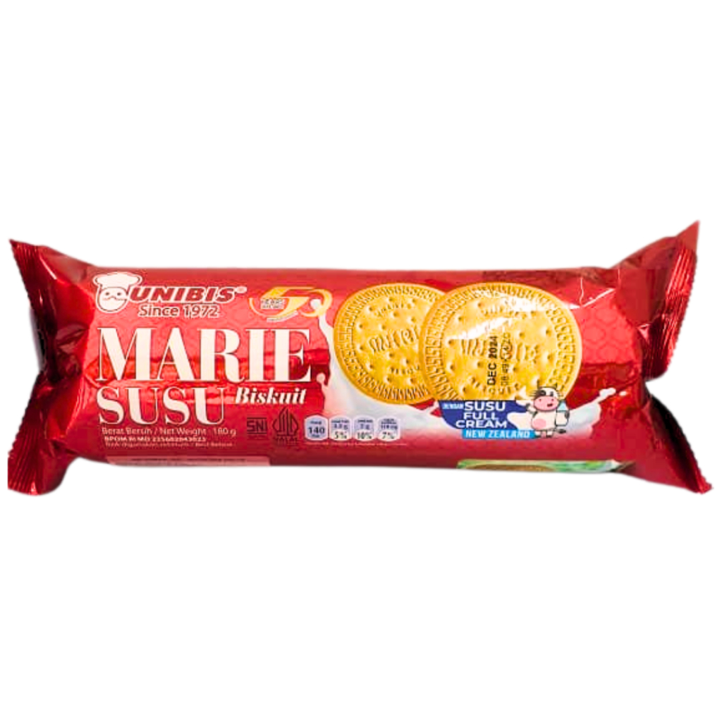 

UNIBIS MARIE SUSU BISKUIT 180 G BISCUIT SUSU FULL CREAM ROTI UNIBIS