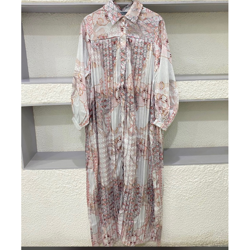 Festive pleated shirt dress by Benang sale (M)