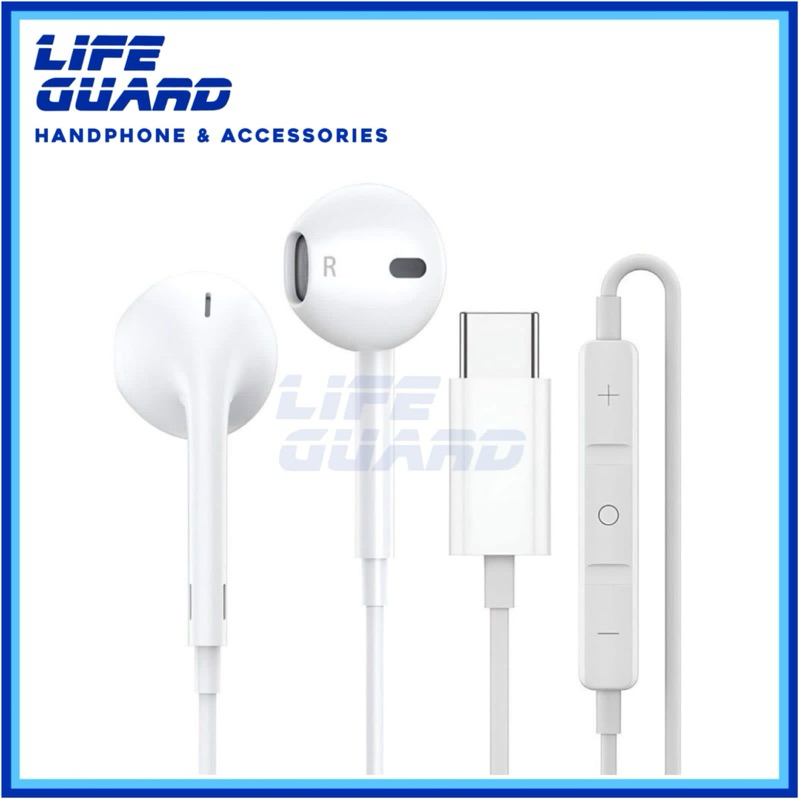 EARPODS IPHONE 15 PRO MAX TYPE C HEADSET EARPHONE IPHONE 15