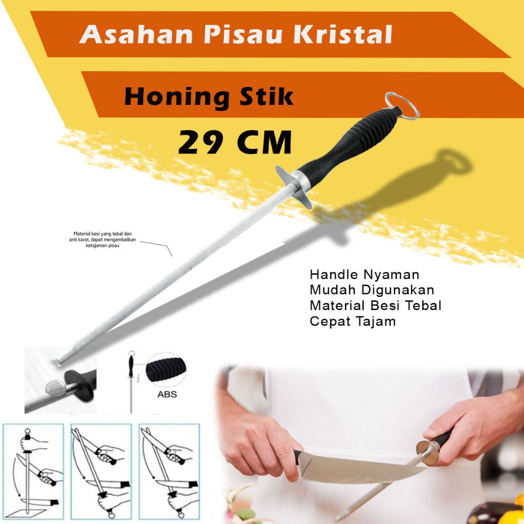 Asahan Pisau Tongkat 29 Cm Asahan Kristal Pengasah Pisau 7,5 inci Asahan Pisau Panjang Stick Sharpen