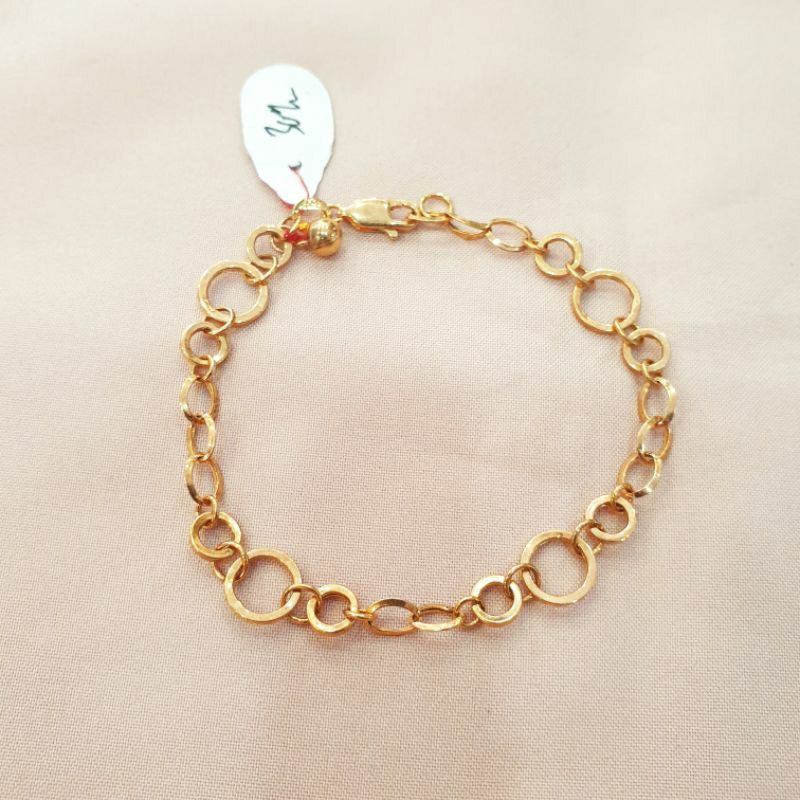 Gelang rantai olympic emas asli kadar 300 6K