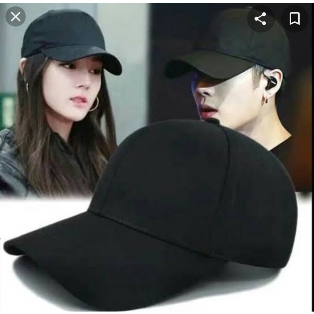 Topi Baseball Polos Tali Ring / Topi Pria Wanita / Topi Premium