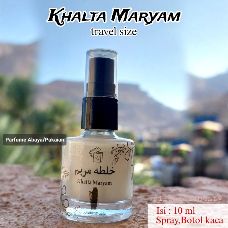 READY khalta Maryam Silver Travel Size 10 ML (UKURAN KECIL)/Parfum Perfume Abaya Pakaian Original