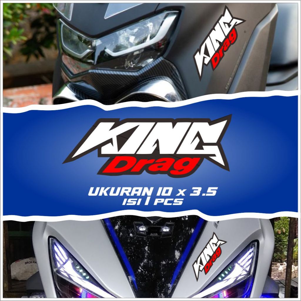 Stiker Motor Keren King Drag Sticker KingDrag Keren Tulisan Keren Racing Variasi Motor Premium