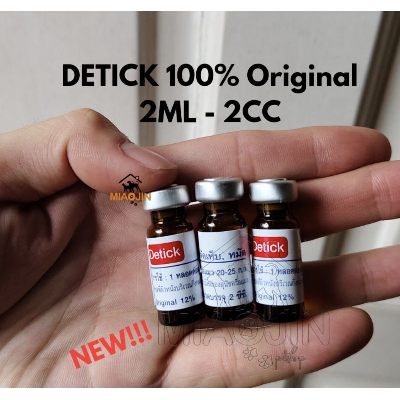 DETICK 2ml Obat Kutu Kucing & Anjing Hewan Kelinci Asli 100% OriginaL