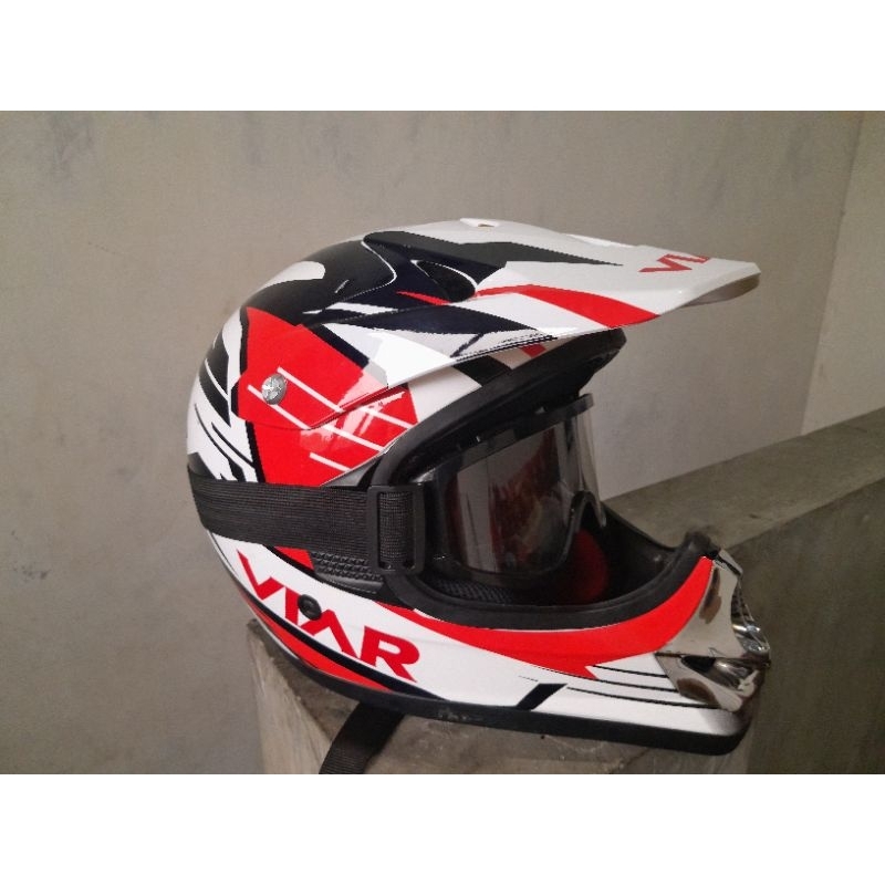 Helm KYT Cross VIAR + KACAMATA // HELM TRAIL KYT VIAR  // HELM SUPERMOTO KYT