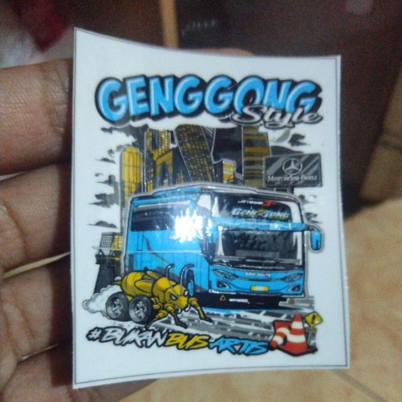 stiker bus mania "GENGGONG" bukan bus artis