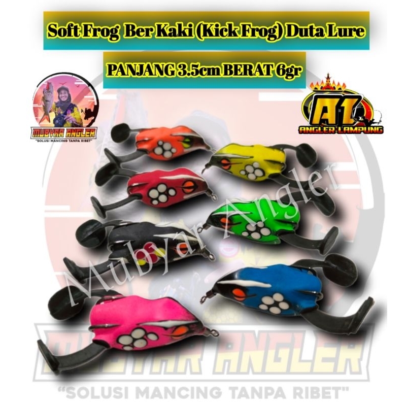 Soft Frog BerKaki (Kick Frog) copy Boytep Duta Lure Mubyar Angler Umpan Casting