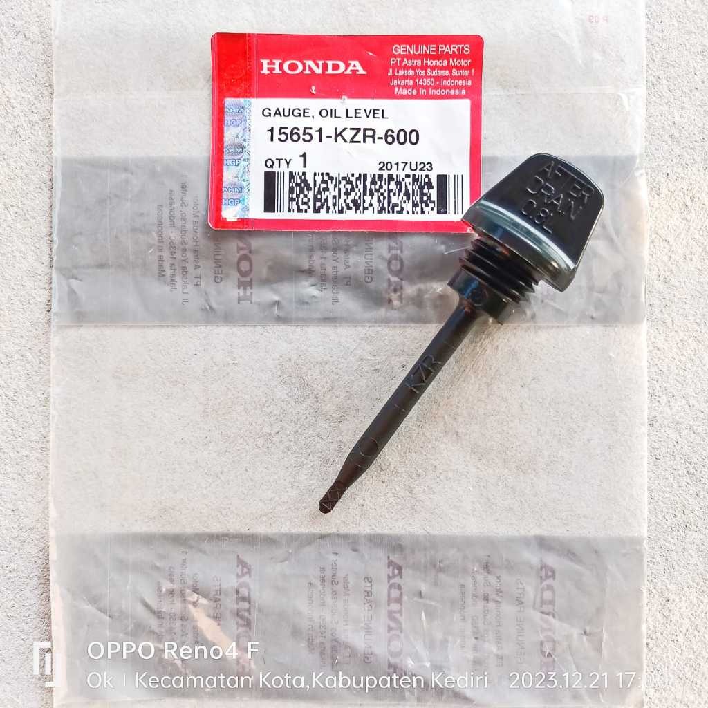 Stik-Tutup Oli Mesin Atas Vario 125-150 Fi-eSP PCX 125-150 ADV-150 Ori AHM 15651-KZR-600