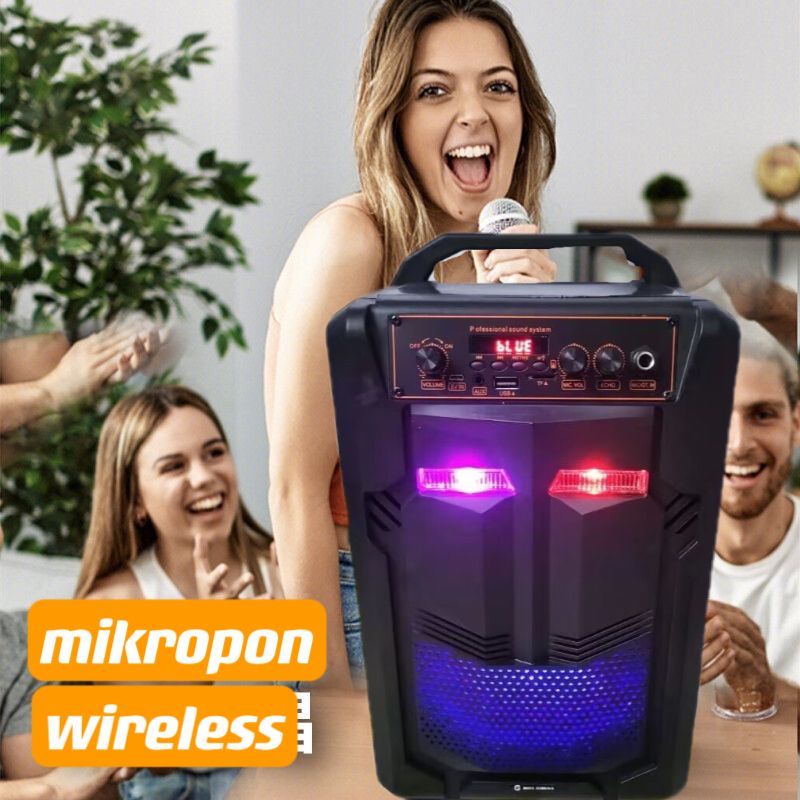 {BISA COD} SPEAKER BLUETOOTH MKC KIMISO QS-889  MIC REMOTE CONTROL BISA KARAOKE"