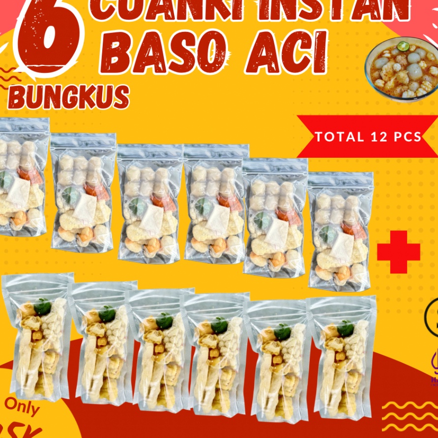 

VTYB827 XG34448 PAKET BUNDLING BASO ACI 6 PCS MIX CUANKI INSTAN 6 PCS