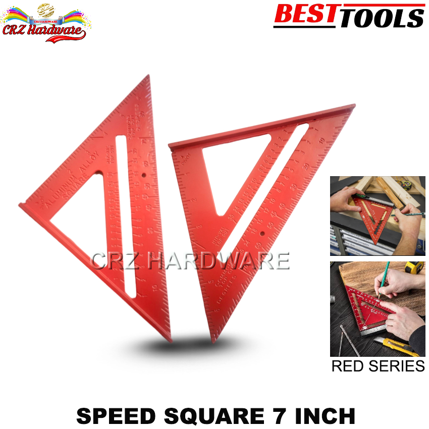 

Penggaris Siku Segitiga Aumunium Siku Tukang 7 Inch Speed Square For Carpenter Tools