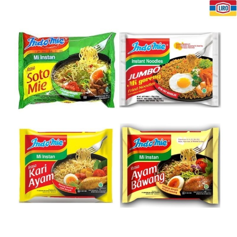 

Indomie Goreng/Soto/Ayam Bawang/Kari