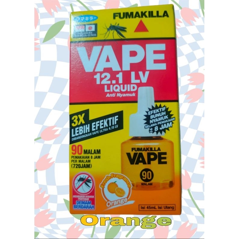 Obat Nyamuk Vape Refill Liquid 90 Malam Orange