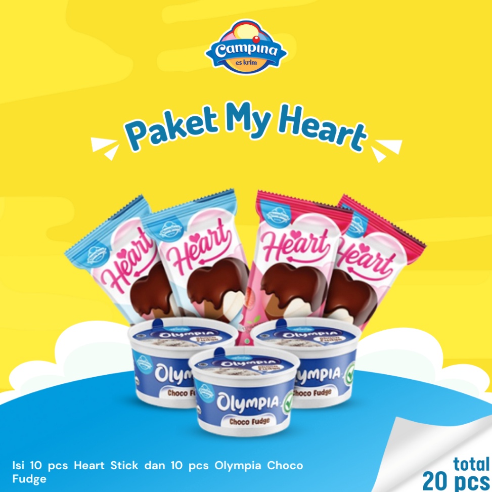 

GTPJ6668 Free Ongkir CAMPINA PAKET MY HEART ES KRIM