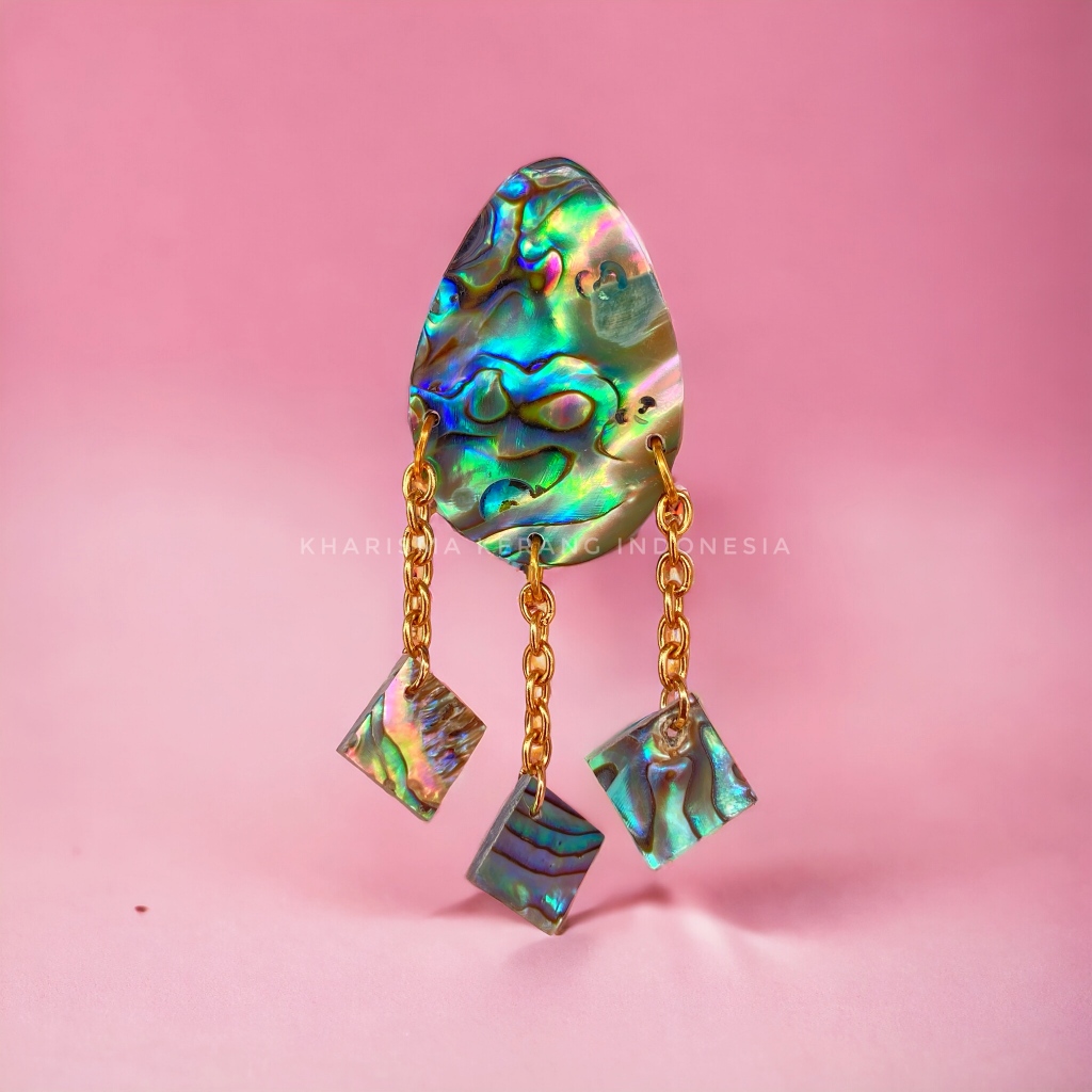 Abalone Brooch 2 Bros Hijab by Kharisma Kerang Indonesia