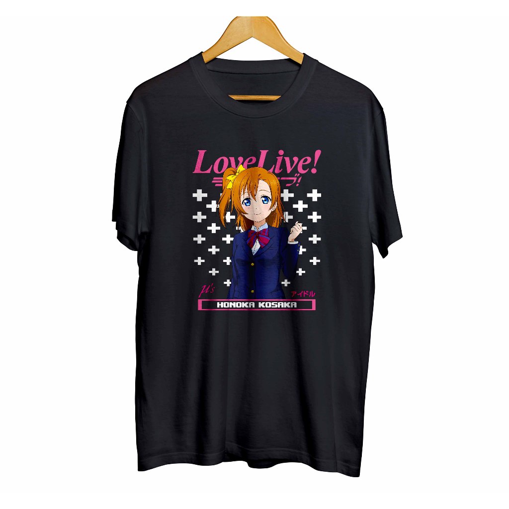 Kaos distro infinite anime love live HONOKA KOSAKA - MUSE material combed 30s