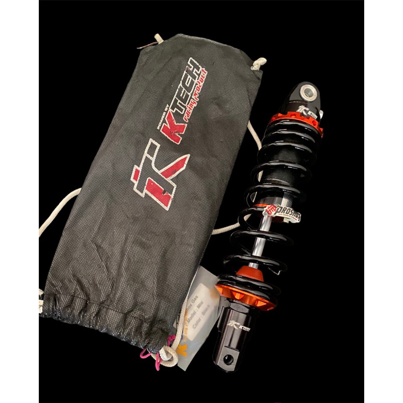 SHOCK K-TECH BLACK ORANGE TINGGI 310mm MIO FINO DAN BEAT KARBU
