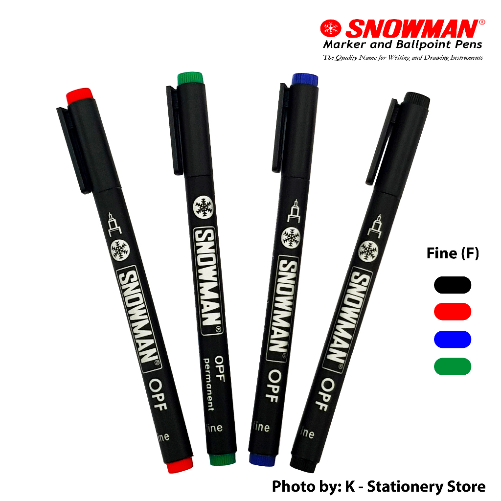 

Spidol OHP Marker Snowman – Permanent – untuk Plastik, Kaca, Styrofoam, Overhead Projector, dll.