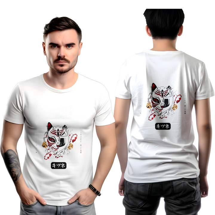 KAOS SABLON MURAH BAJU CUSTOM KITSUNA STREET KAOS DTF BISA PAKE FOTO SENDIRI YG LAGI VIRAl SEDANG BA