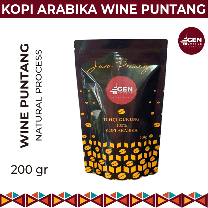 

Kopi Arabica Puntang Proses Wine Natural - Kopi Arabika Wine Puntang - Kopi Anggur - Biji / Bubuk