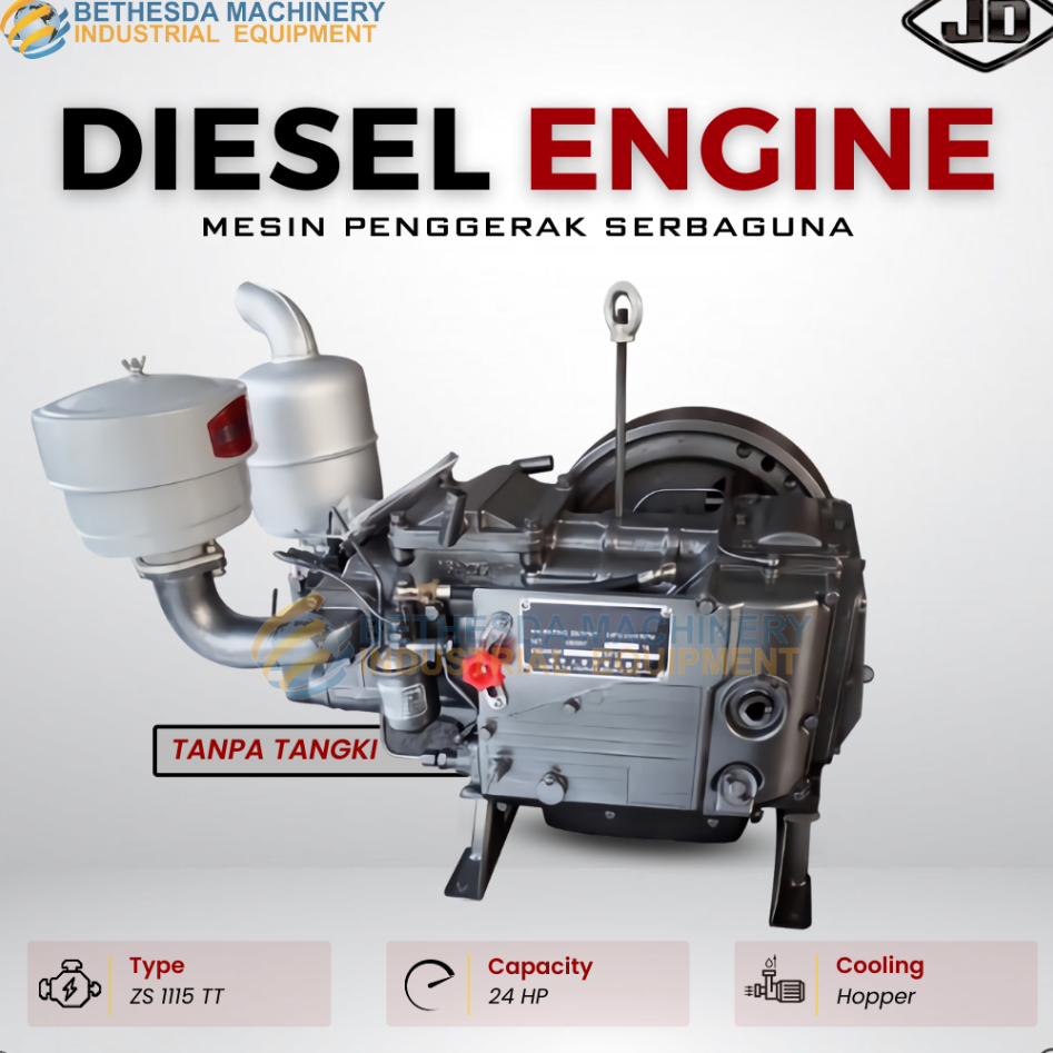 Mesin Penggerak 24pk Diesel engine 24hp jiangdong ZS1115 Tanpa Tangki