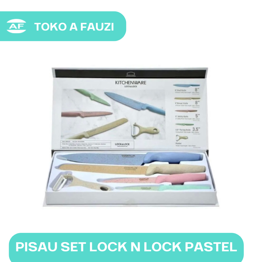 Pisau Set Lock n Lock isi 5 pastel