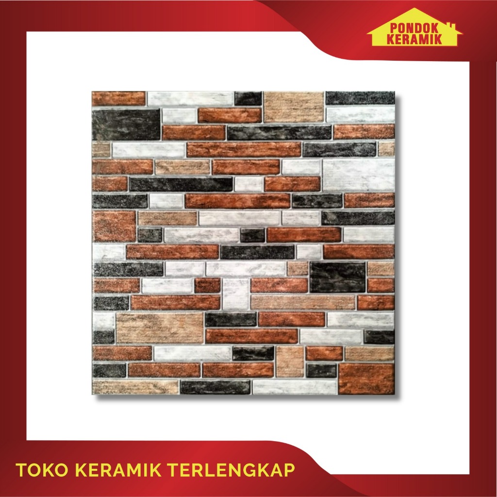 Keramik Lantai Avignon 50x50 Bari Brown / Keramik Batu Alam