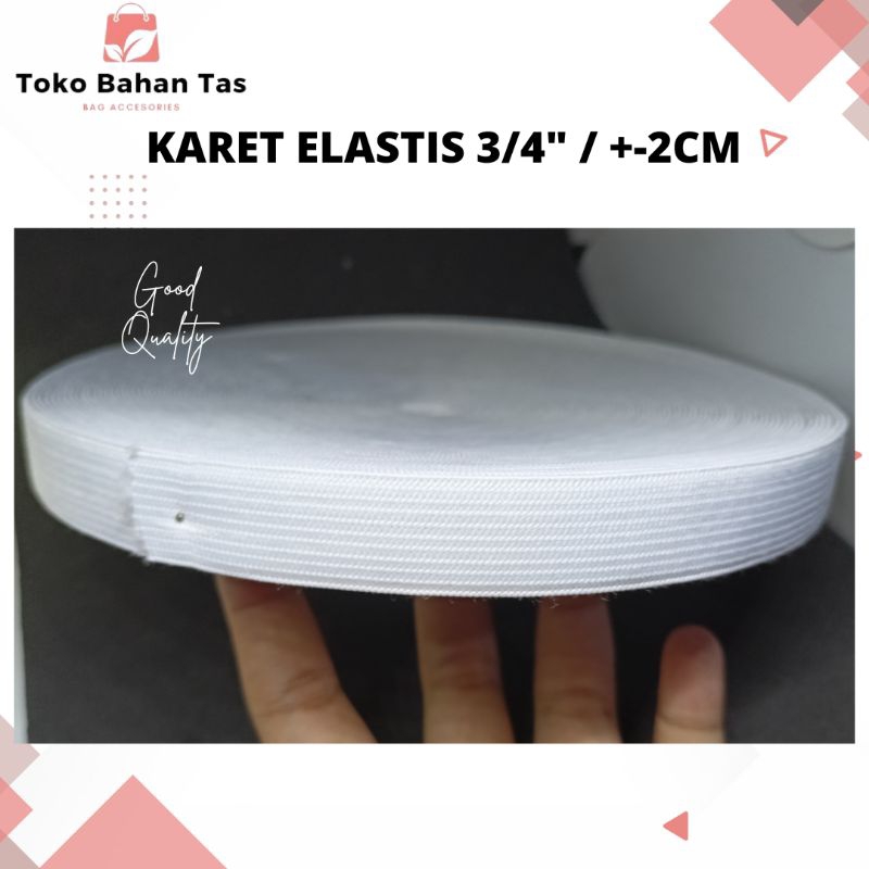 KARET ELASTIS 3/4" ATAU 2 CM PER ROLL