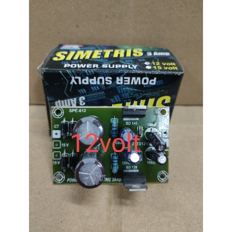 Kit power supply SIMETRIS 3A 12volt dan 15 volt simetris power supply 3Amp 12volt dan 15volt