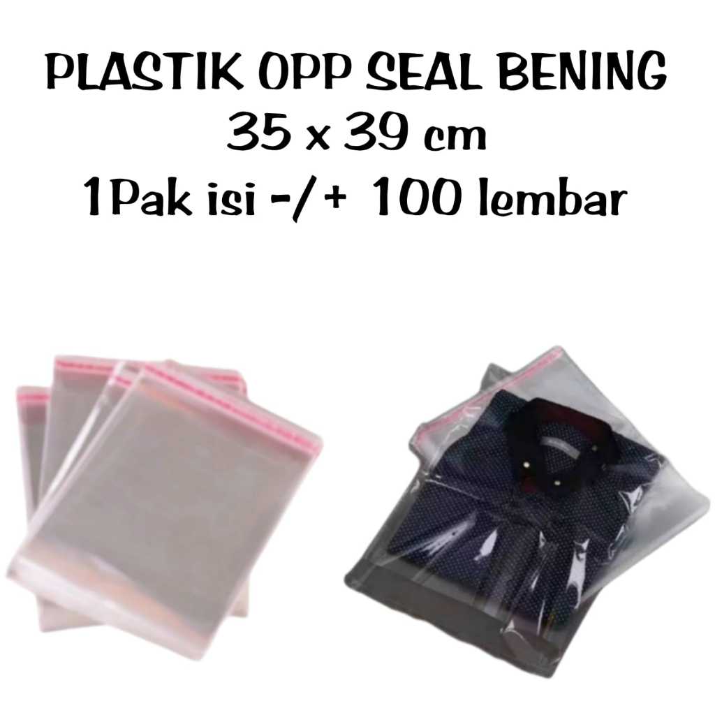 Plastik Opp Baju 35x39cm/Plastik Opp Bening/ Plastik Opp Celana