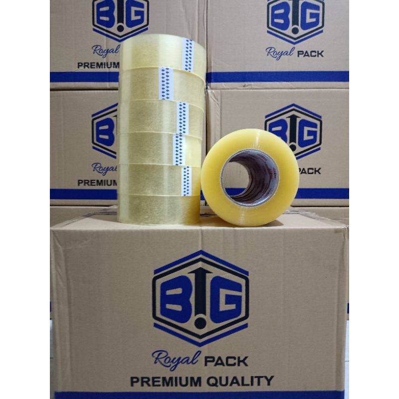 

LAKBAN BENING COKLAT MERK BIG ROYAL 45MM X 300YARD 1 ROLL ISI 6pcs