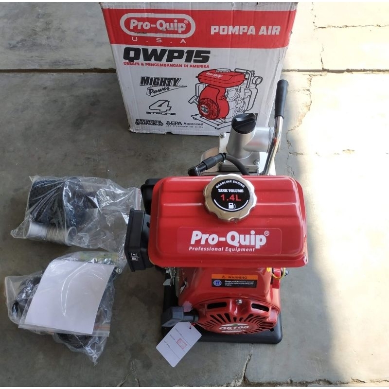 Proquip Pro Quip QWP15 Mesin Water Pump Alkon Kecil Pompa Sedot Air Irigasi Sawah 1.5" inch dim