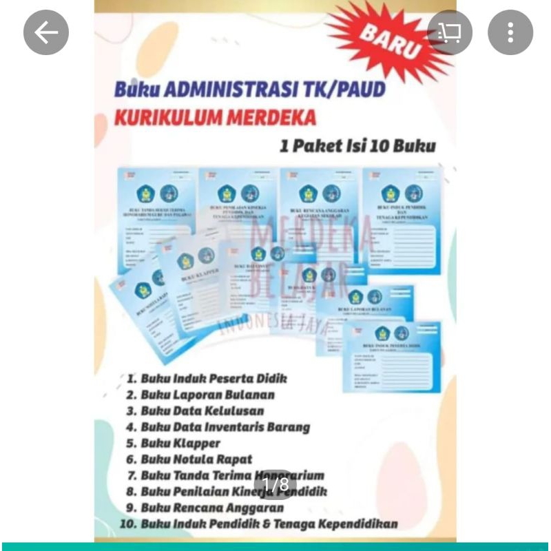 

BUKU ADMINISTRASI PAUD/TK KURIKULUM MERDEKA (1 PAKET ISI 10 BUKU)