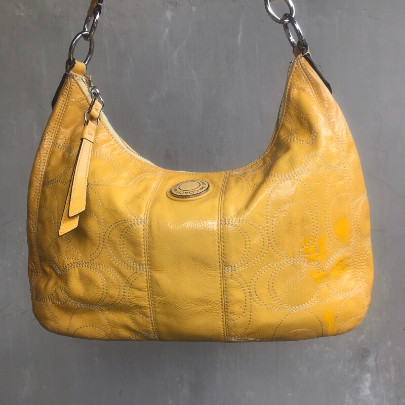 COACH SIGNATURE SHOULDER BAG I Genuine Leather I Preloved Branded Bag I Fafa Preloved Store